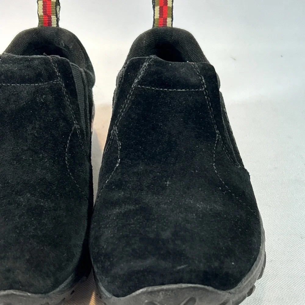 Merrell Youth Boys Jungle Moc Kids Size 4 Black Suede Slip On Shoes J60505